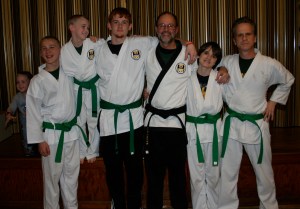 Sensei McGee with Green Belts - March 2010